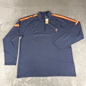 Marine Layer Archive Performance 1/4 Zip Mens XL Navy Blue Stretch $108 New NWT